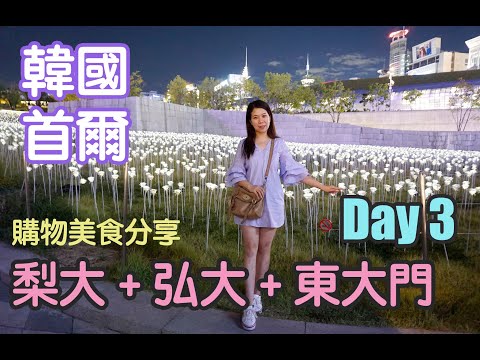 🇰🇷梨大+弘大+東大門🇰🇷Korea韓國遊第三日～散步梨花女子大學+弘大購物小心得+晚上去東大門看LED玫瑰花海～首爾吃喝玩樂真豐富！