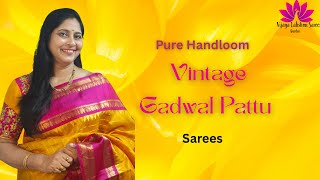 Pure Handloom Vintgae Gadwal Pattu Sarees | #trending #youtube #fashion #viralvideos #video #saree 