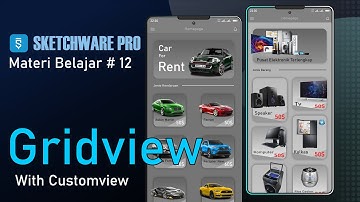 Gridview | Cara Menggunakan Gridview dengan Customview di aplikasi Sketchware Pro [ Terbaru ]