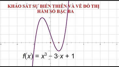 Khảo sát sự biến thiên và vẽ đồ thị của hàm số bậc ba|giải tích 12 chương 1