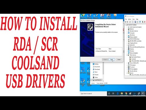 HOW TO INSTALL RDA / SCR COOLSAND USB DRIVERS ON WINDOWS 10,8.1,8,7 & XP