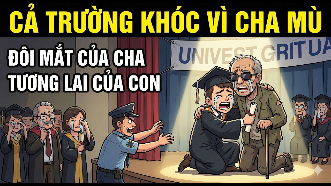 Cha Mù Lén Đến Lễ Tốt Nghiệp Bị Bảo Vệ Đuổi: Hành Động Của Thủ Khoa Khiến Cả Trường Bật Khóc