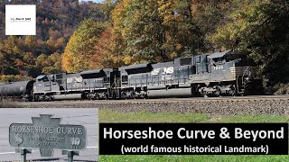 World Famous Horseshoe Curve and Beyond Norfolk Southern Action mit ex EMD SD90MAC |  Alex E