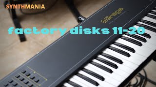 Ensoniq Mirage (1984) - classic factory disks 11-20