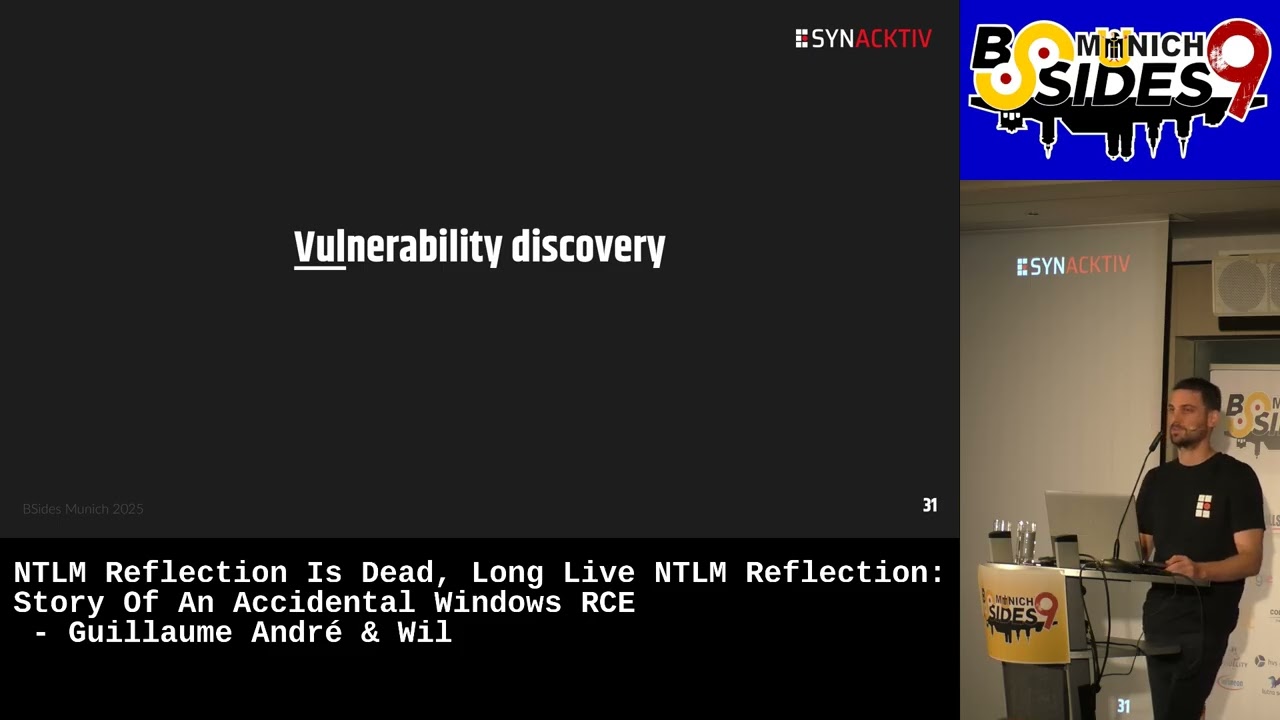 NTLM Reflection Is Dead, Long Live...: Story Of An Accidental Windows RCE - Guillaume André & Wil