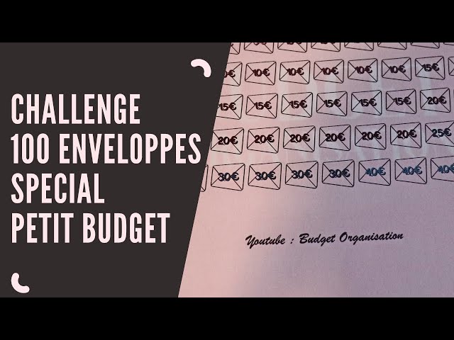 ✨ Nouveau challenge ✨ Challenge 100 enveloppes petit budget