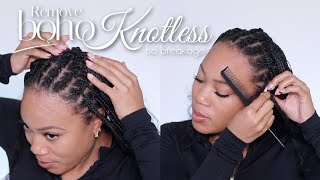 HOW TO REMOVE VERSATILE ILLUSION CROCHET METHOD | BOHO BRAIDS