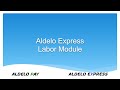 Aldelo express labor scheduling module