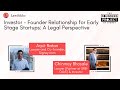 Investor-Founder relationship for Early Stage Startups: A legal perspective