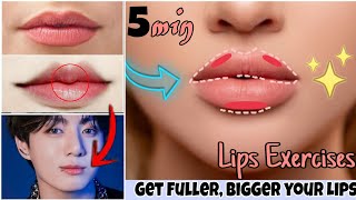 [5min] Exercises for Lips | Get Fuller Bigger Your Lips At Home | Every Day