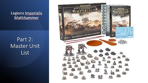 Legions Imperialis: Master Unit List