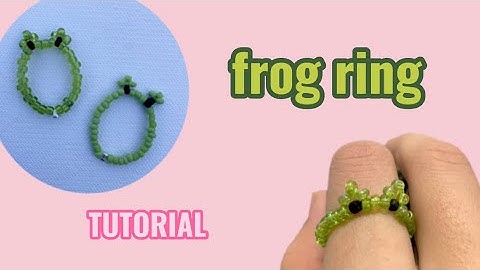 How to make FROG RING with beads - diy