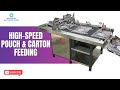 Friction Feeder Stacker Conveyor For Inkjet Printing For Big Size Bags Pouch