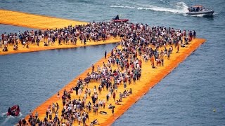 These floating piers let visitors walk on water