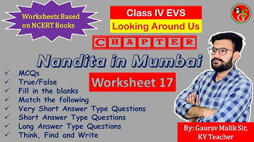 Worksheet Chapter 17 Nandita in Mumbai | NCERT Class 4 EVS | By KV Teacher | School Guide