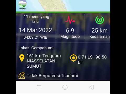 NIAS SELATAN DIGUNCANG GEMPA 6,9 SR | kuat terasa di Padang, Pariaman, Medan