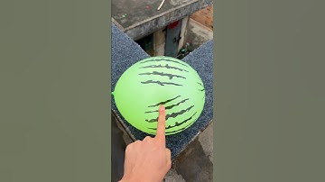 Experiment: Will a water balloon explode if it rolls down a tall building? 💥🎈 #balloon