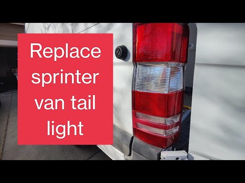 How to Change a tail light bulb on a sprinter van 2007 2008 and 2009 Dodge Mercedes Freightliner.