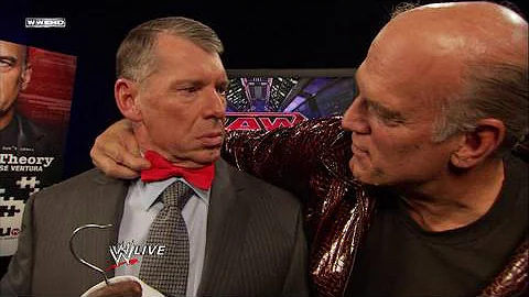 Raw guest host Jesse Ventura addresses Mr. McMahon