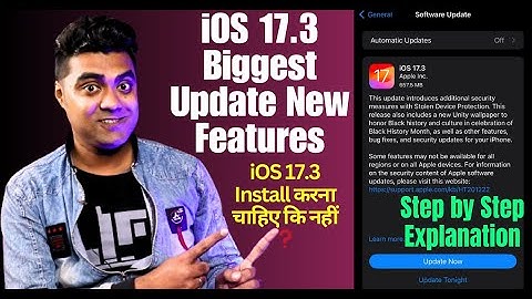 iOS 17.3 Biggest Update New Features 🔥iOS 17.3 Install करना चाहिए कि नहीं ? Step by Step Explanation