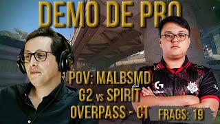 [PT] CS 2 -  zorlaK Analisa: PoV MALBSMD - G2 vs SPIRIT - OVERPASS (CT-SIDE) [Demo de Pro]