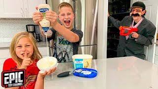 Hero Kidz Babysitter Showdown with Nerf Blasters