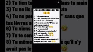 je sais 11 choses sur toi 🫵🏼😂