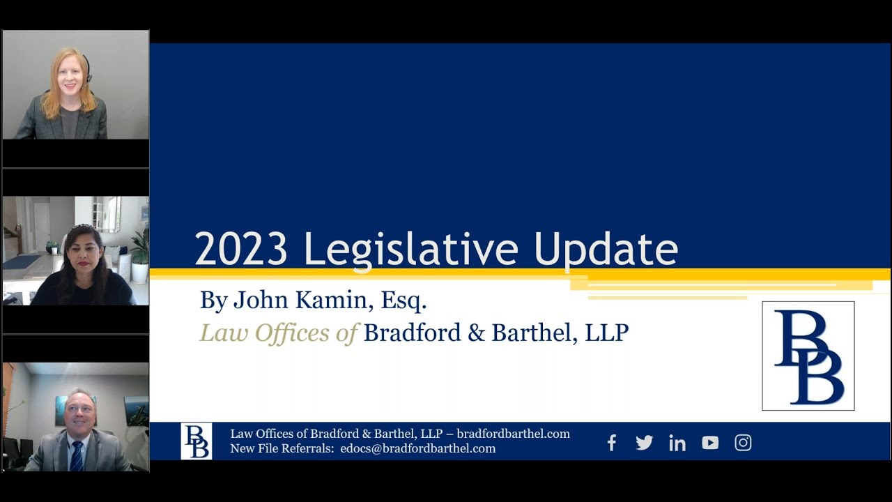 Bradford & Barthel Legislative Update 2023 YouTube