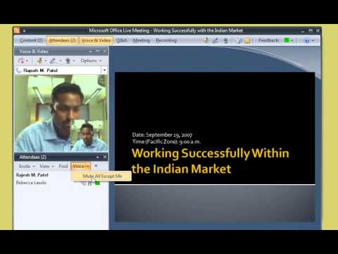 Office Live Meeting Demo 1: Join a meeting