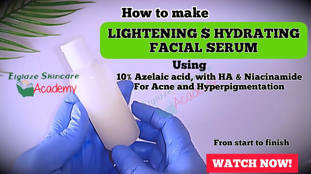 Azelaic acid face serum with HA and Niacinamide for lighten, acne and