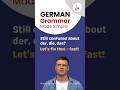 Der, Die, Das Explained in 30 Seconds! | Quick German Grammar Hack by Langways Academy 🇩🇪✨
