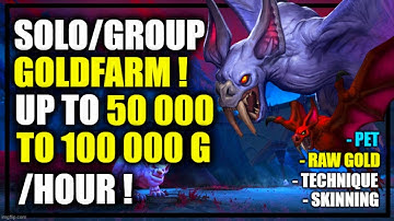 Patch 9.2.5: Solo or Group GoldFarm! Up to 50 to 100k/hr | Skinning/pet | WoW Shadowlands GoldMaking