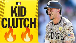 Is this ROOKIE the most CLUTCH hitter in baseball?! (Jackson Merrill clutch homers compilation) thumbnail