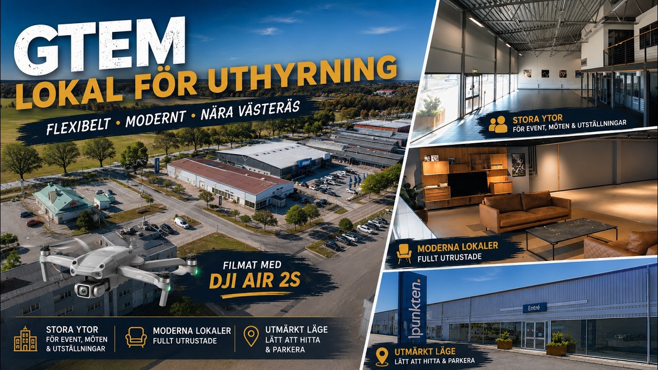 Startruta för exempelfilm om ledig lokal för uthyrning hos GTEM