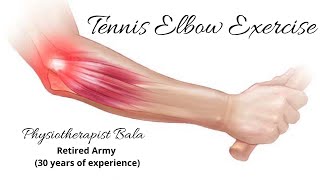 Tennis elbow pain relief exercise||(Hindi)||Physiotherapist Bala (Retired army)|| Part 1