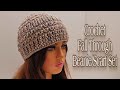 Crochet hat and scarf set tutorial  fall through hat and scarf set