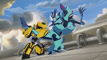 Transformers Robots in Disguise-Bumblebee, Fixit, Sideswipe, Optimus Prime -Unstoppable by The Score