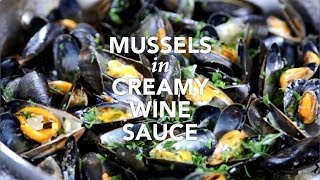 Mussels in a Creamy Wine Sauce 白酒忌廉煮藍青口