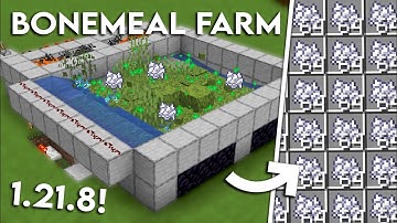 NEW MINECRAFT 1.21.10 BONEMEAL FARM TUTORIAL | 1200+ Bonemeal Per Hour - Easy and Efficient