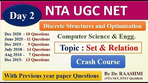 Unit 1 | Discrete Structures and Optimization | Computer Science | NTA UGC NET/JRF/SET Paper 2