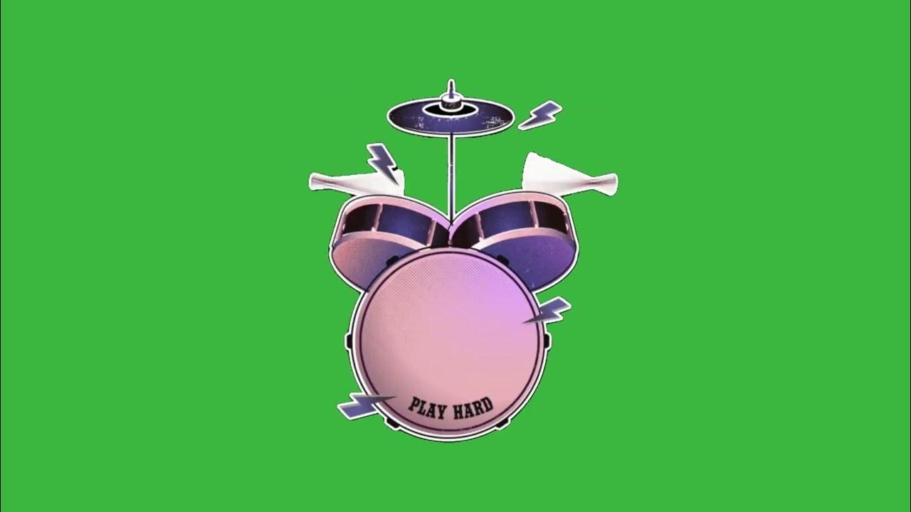 GREEN SCREEN DRUMS DRUM SET PLAYING ANIMATED HD FREE TO USE GRAPHICS