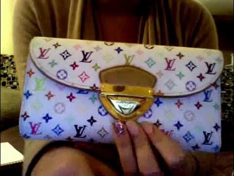 Louis Vuitton White Multicolor Eugenie Wallet