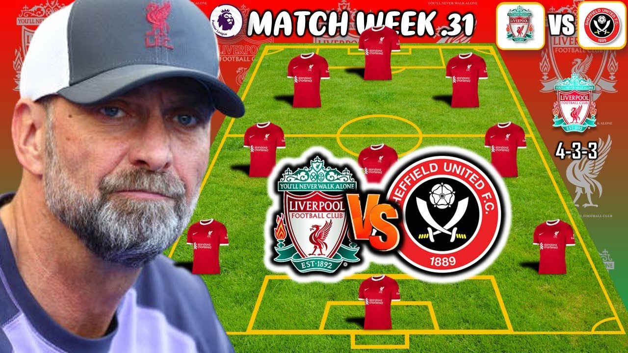 LIVERPOOL FC VS SHEFF UNITED | LIVERPOOL POTENTIAL LINEUP PREMIER LEAGUE 2024 MATCH WEEK 31