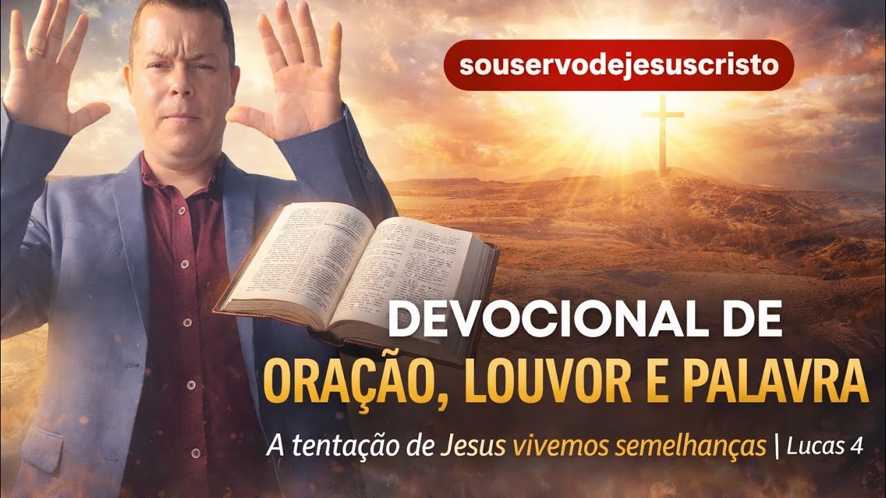 Devocional de Oração, Louvor e a Palavra  Deus! Série: A tentação de Jesus vivemos Similaridades Lc4