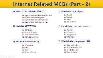 Internet related MCQs | Computer related questions | Computer Awareness | Competitive Exams Q & A