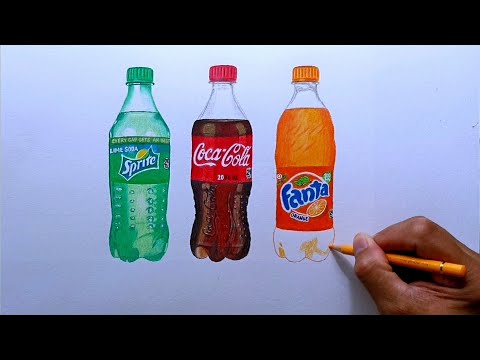 Рисование Sprite, Coke и Fanta | Art Challenge нет. 13