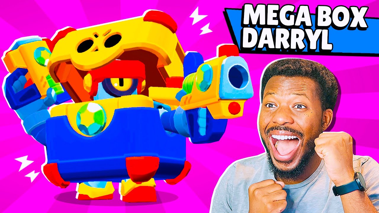 New Free Mega Box Darryl L Brawl Stars Youtube - brawl stars mega doos darryl