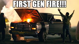 The First Gen Caught on FIRE AGAIN!!! INSANE BURNOUTS & BAD CARNAGE!!!