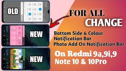 Notification Panel Change On Redmi 9a & 9i & 9 | Add Photo On Notification Bar In Redmi 9a & 9i & 9