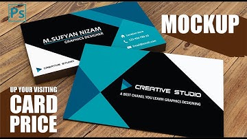 Use mockup and create 3d business card - Urdu/Hindi